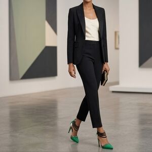 Beau + Ashe Cage Pointed Toe Stiletto Heels Size 6 Teal Green White & Black Desi